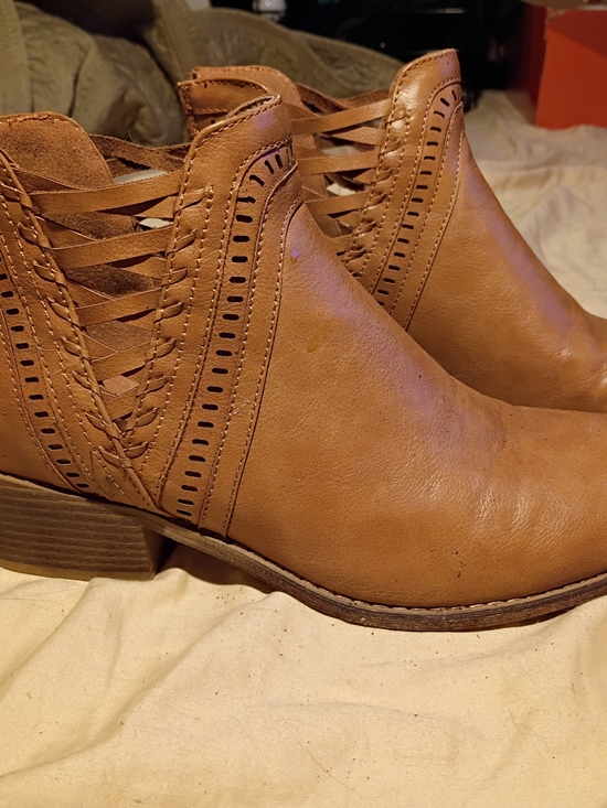 Corkys Shoes - Corkys Tan Cutout Leather Ankle Booties